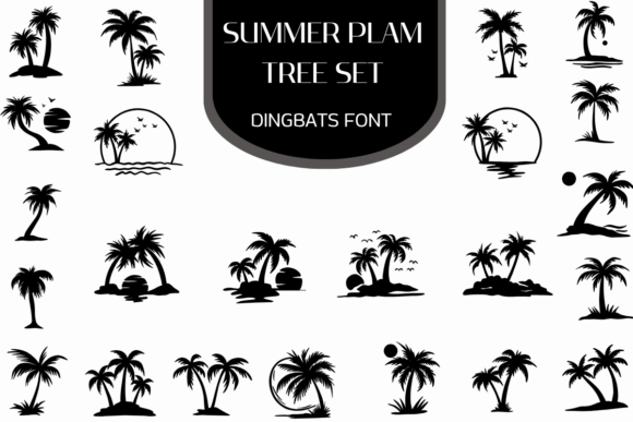 Download Summer Palm Tree Set - Summer Collection