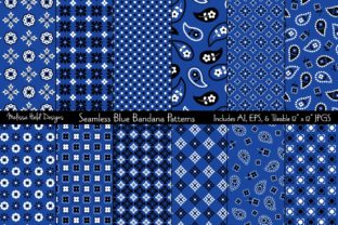 Download Seamless Blue Bandana Patterns - Bandana Collection